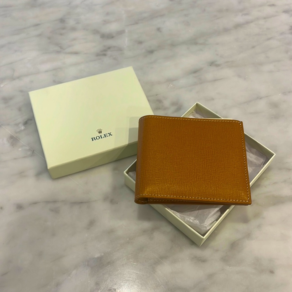 Rolex wallet in Camel